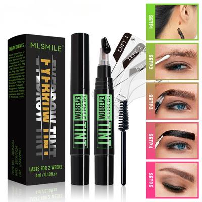 Makeup Brow Dye Waterproof Non-Smudges Eyebrow Brush Revolving Liquid With Eyebrow Tweezer Eyebrow Cream