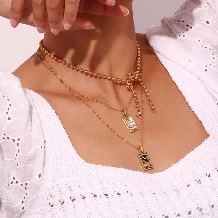 Trendy Minimalist Tarot Inspired Necklace With Creatvie Symbols And Lightweight Design For Comfortable Daily Wear