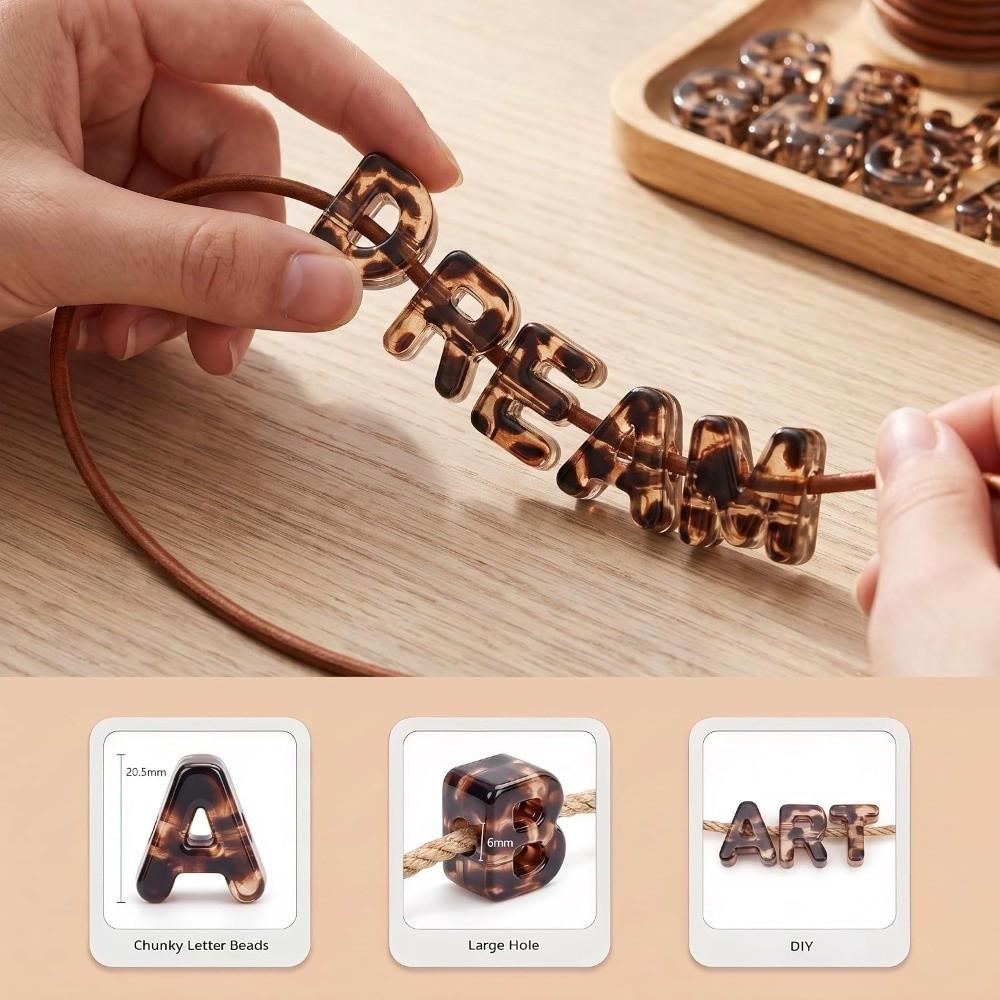 26 PZ Perline Colorate per Artigianato Fai da Te Perline Trasparenti per Braccialetti con Nome Braccialetto Personalizzato