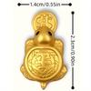 Goldene Geld Schildkröte Münzbörse mit roter Lederhülle - Feng Shui Reichtum Anzieher, Kompaktes Glückssymbol für Wohlstand