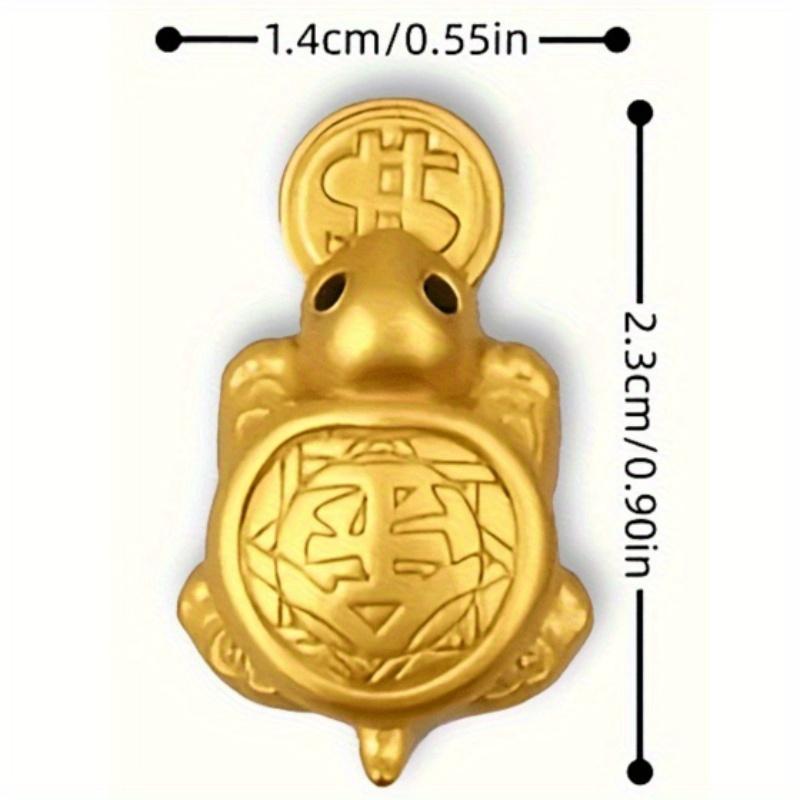 Handmade Golden Sea Turtle Feng Shui Amulet – A Chinese Copper Alloy Wealth Charm, Gift