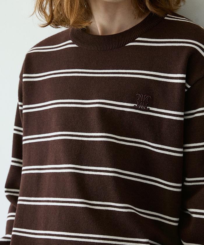 Nod You Minimal Signature Stripe Soft Knit [Brown]