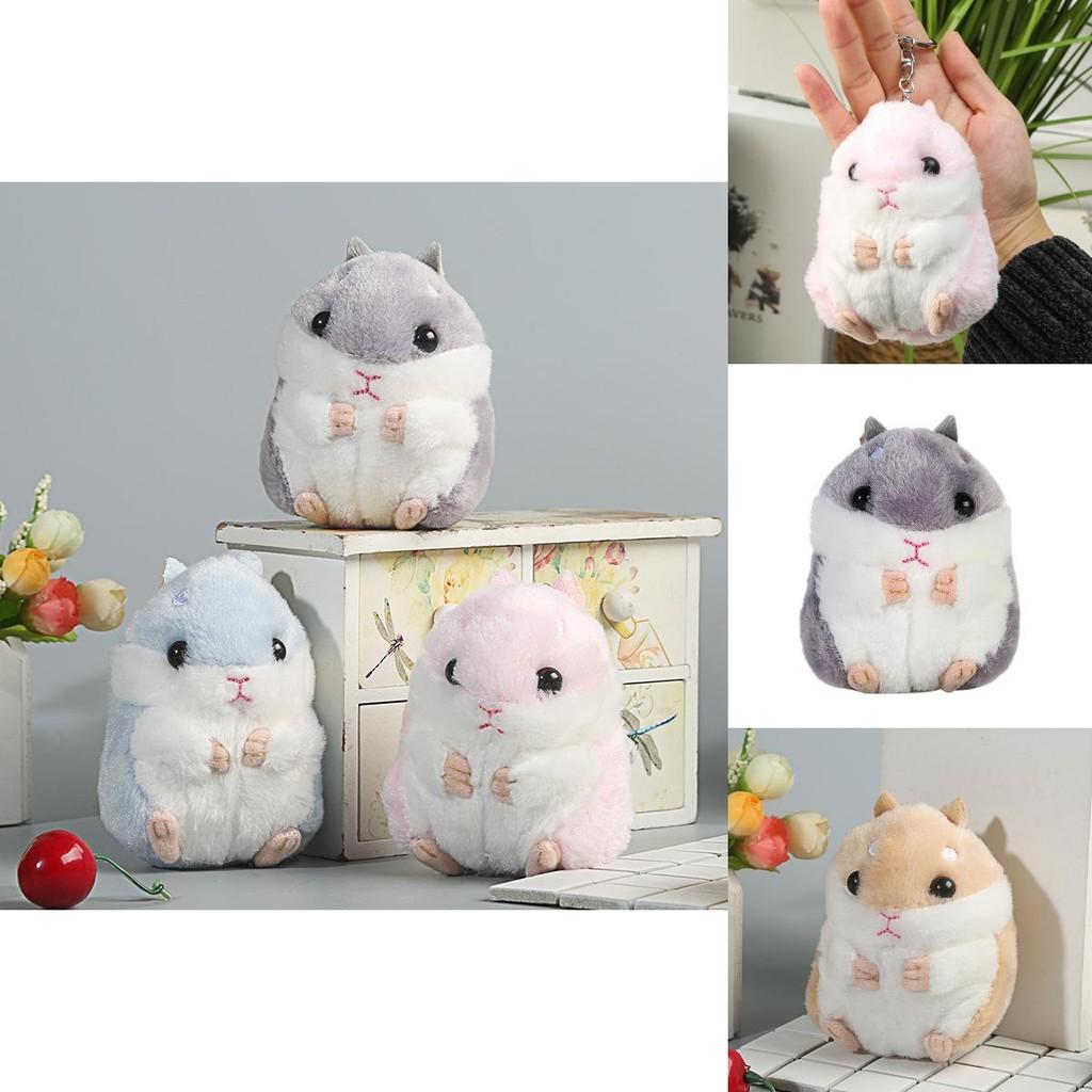 Lovely Hamster Plush Toy Cartoon Keychain Ideal For Girls Plush Stuffed Animal