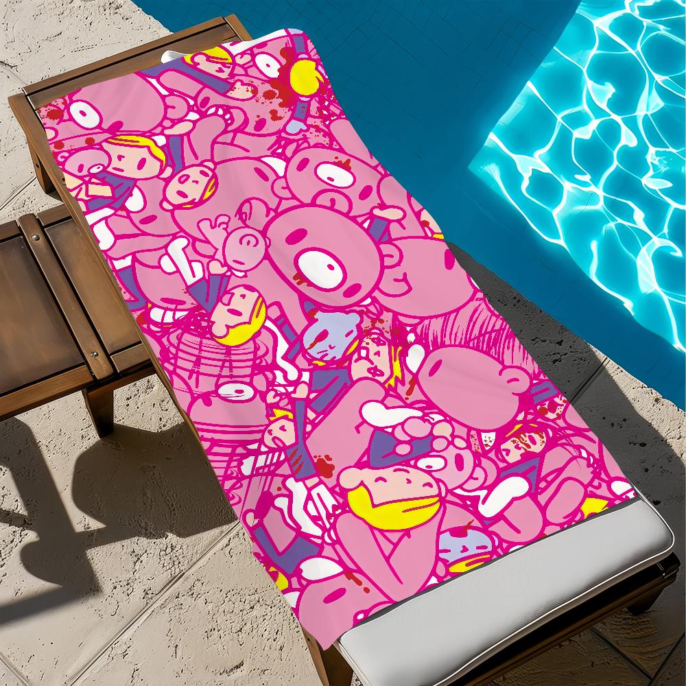 

Cartoon G-Gloomy-y Towel Gift For Travel Gym Sauna Travel Spa Shower Camping Quick Dry Sports B-bear Beach Towels Soft Pool W30*H60(CM)