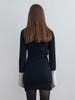 Gijun Half Zip-Up Knit Dress Black