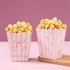 10 Pcs Bow Paper Popcorn Boxes With Bow Pattern Pop Favors Box Baby Shower Party Treat Favors Table Supplies Wedding Decoration
