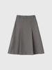General Idea Classic Pleated Midi Skirt [Grey] / Gf1Lsk503