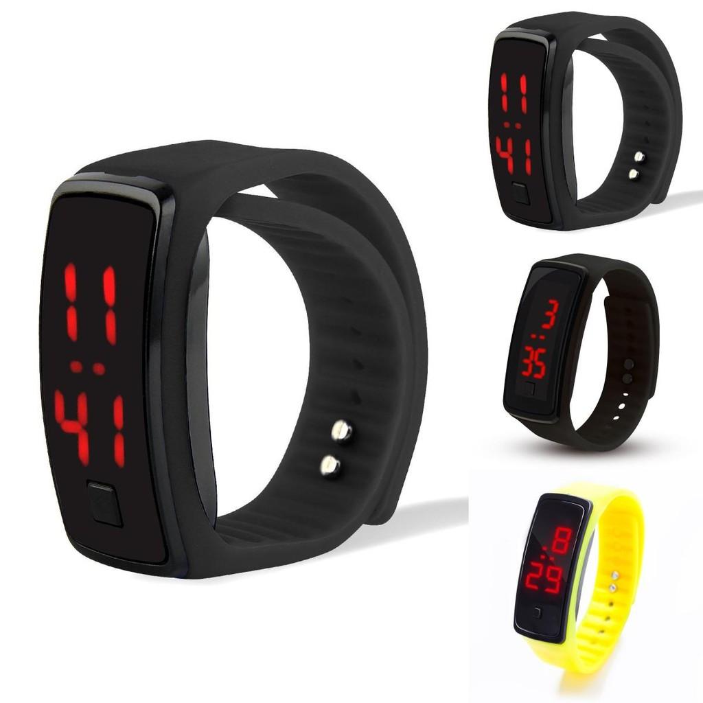 Kids Digital Electronic Watch With Pu Strap And Square Plastic Dial For School Use