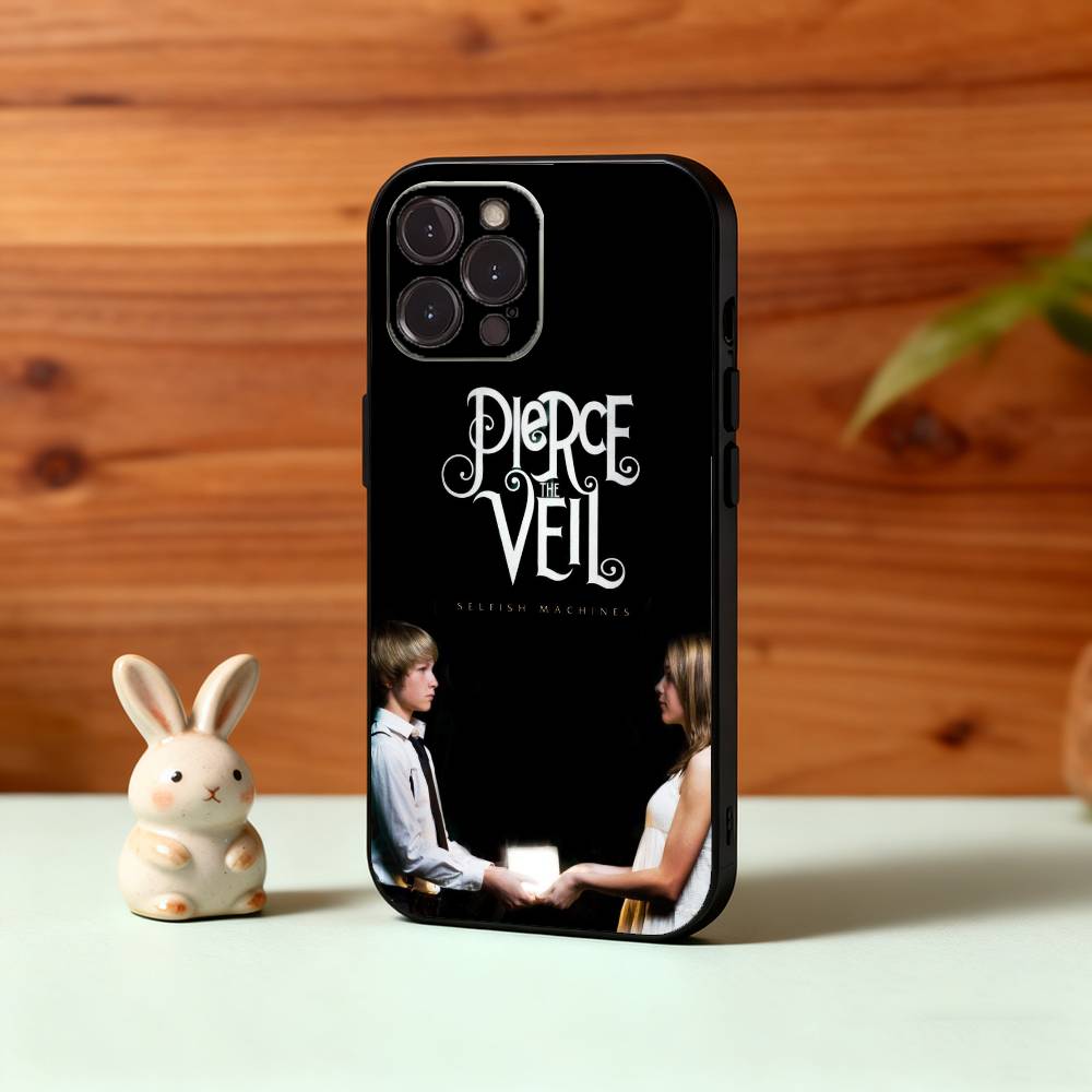 P-Pierce T-The V-Veil Band Phone Case For iPhone17 16 15 14 13 12 11 Pro Max Plus,5G Soft Black Case