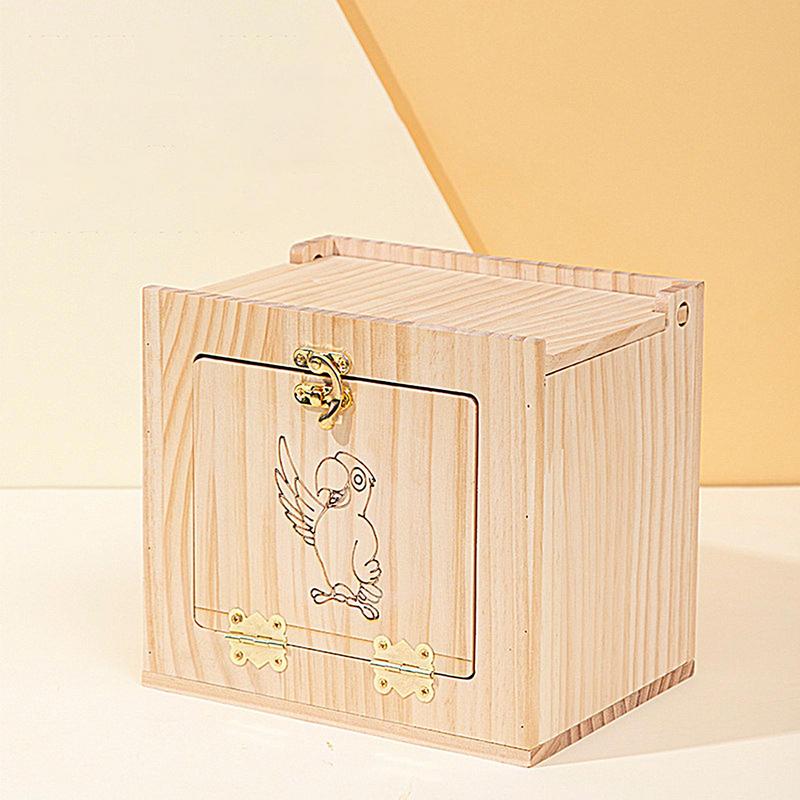 Bird Nesting Box Bird House Nesting Box Acrylic Transparent Wooden House Nesting For Budgie Lovebirds Cockatiel Parrots Mating