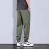 Spring Summer Style Elastic Waist Casual Pants for Men Stretch Straight Drawstring Harem Jogging Long Pants Male