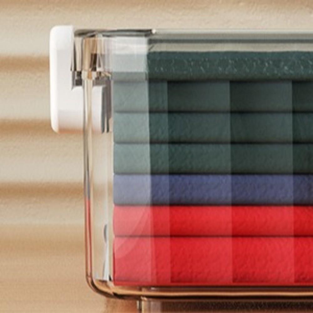 Transparent Desktop Paper Storage Box Dust Proof Card Holder Case File Document Organizer  Contract