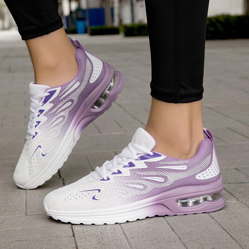 Women's Shoes Mesh Breathable Sports Shoes Casual Shoes Single Shoes Lightweight Air Cushion Running Shoes Soft-soled Travel Shoes