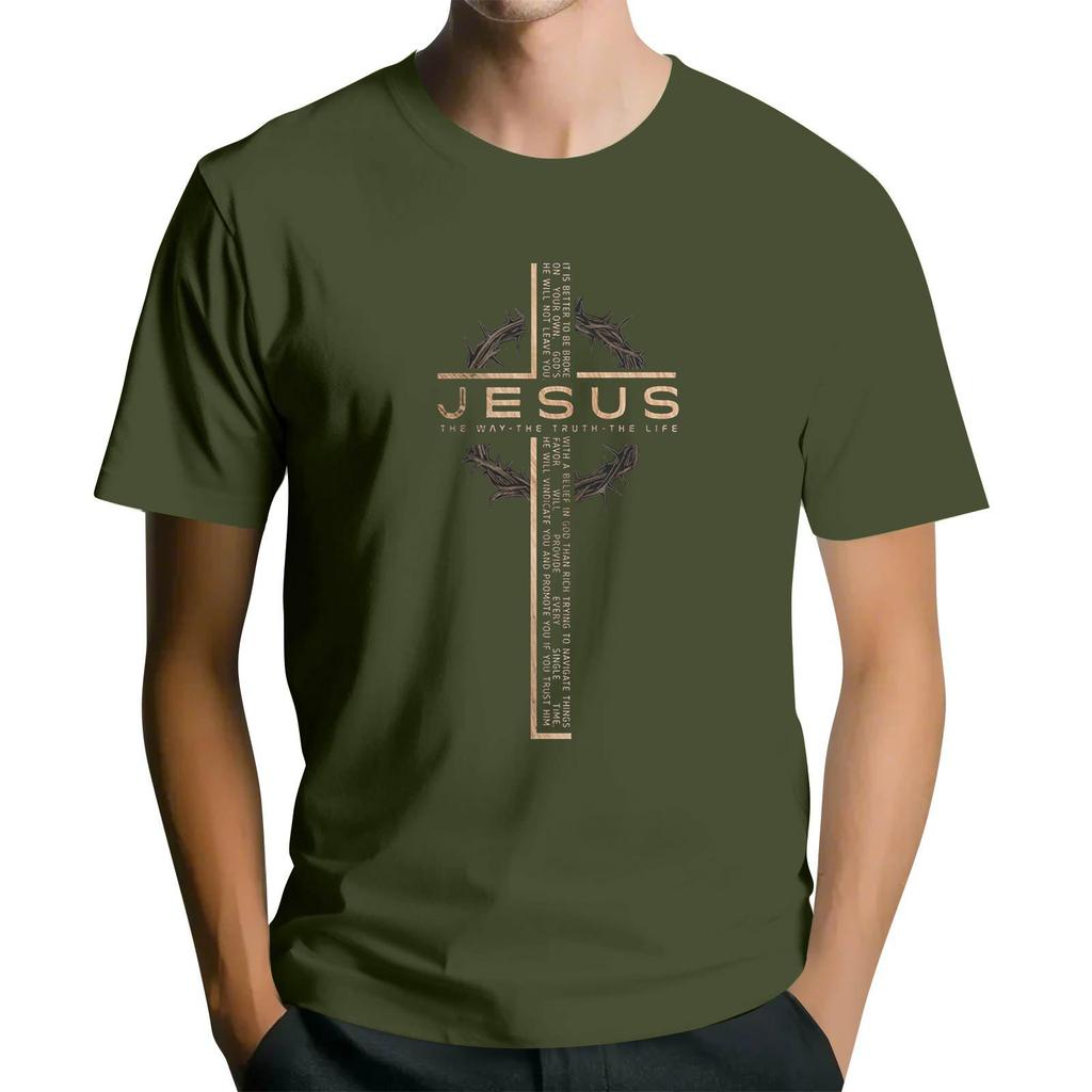 Men's Popular T,shirt Printed Round Neck Short Sleeve T,shirt