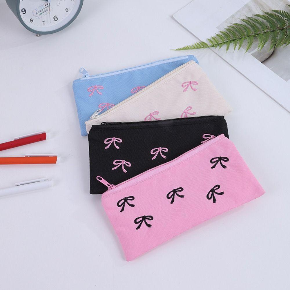 Lovely Print Cute Embroidered Bag Bowknot Cosmetics Bag Funny Storage Bag