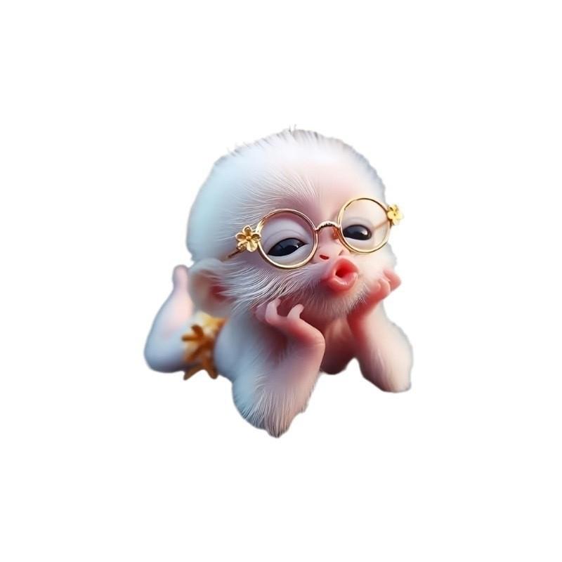 2D Monkey Acrylic Hanging Decoration Home Office Backpack Car Rearview Mirror Lying Monkey Hanging Ornament Cartoon Animal Pendant