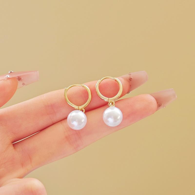 

Корейские золотые серьги-каффы в форме капли с жемчугом - Дизайн высокого класса для женщин