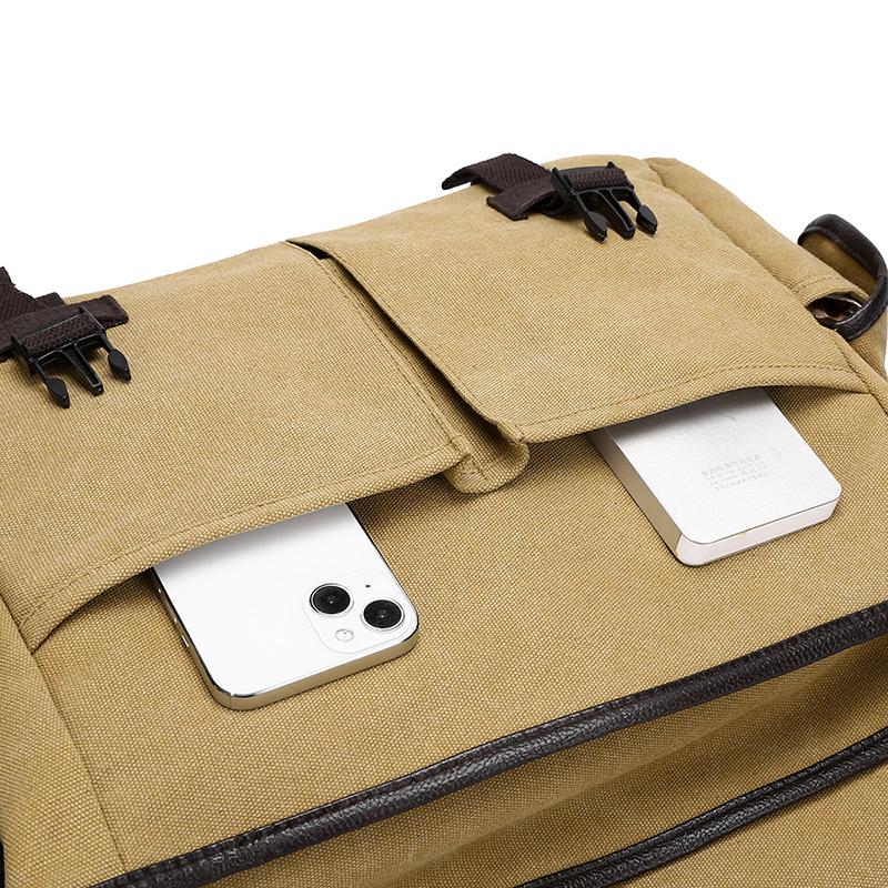 Geantă Messenger Nouă pentru Bărbați Capacitate Mare Retro Pânză Ciclism pe Distanțe Scurte Navetă Portabilă Geantă de Umăr