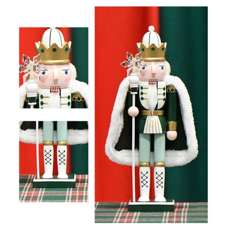Holiday Nutcrackers Figure Christmas Cloaks King Soldier Handicrafts Puppet Desktops Ornament Home Decorations Festival