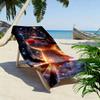 Glowing reindeer winter magic Print beach towel, quick drying, suitable for travel, outdoor sports, jogging, the beach and swimming, gift