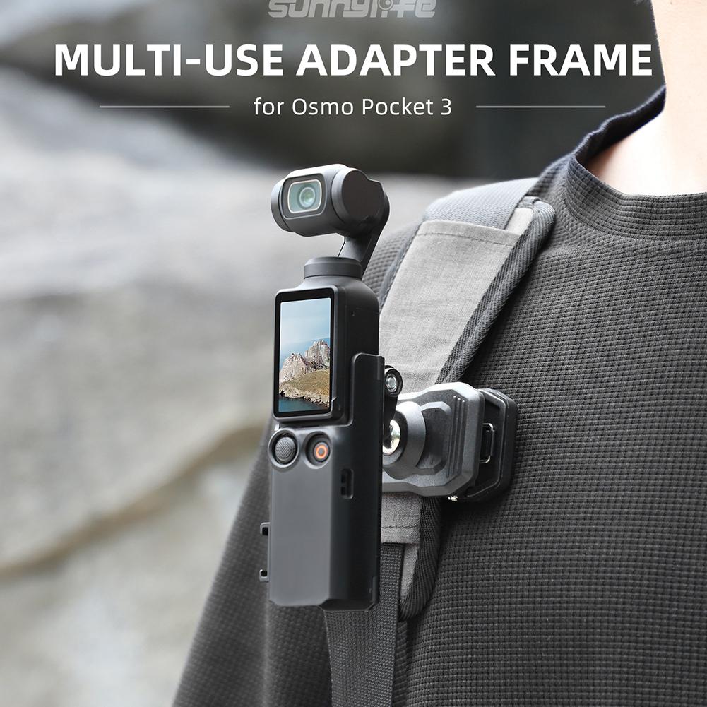 For DJI Osmo Pocket 3 Expansion Adapter Extended Mounting Bracket Bracket Handle Frame Compatible Backpack Clip Bicycle Holder
