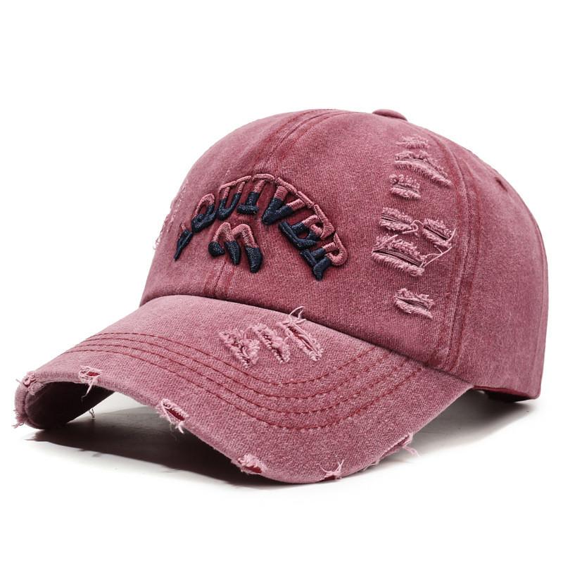 

Embroidered Letter Baseball Cap For Men Women Adjustable Sun Protection Casual Outdoor Wear бордовий