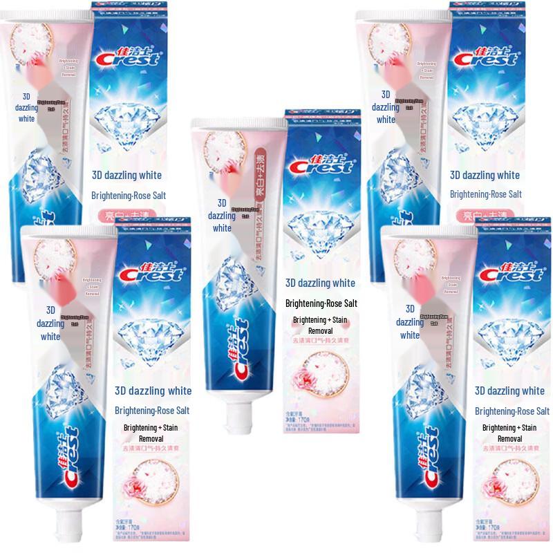 

Crest 3D White Rose Salt Toothpaste (5x170g) with Vinda Tissues