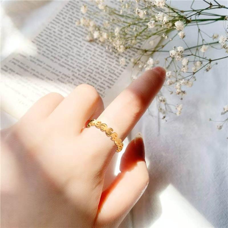 Vintage Hollow Lucky Ring Gold Silver Plated Coin Money Catcher Finger Rings