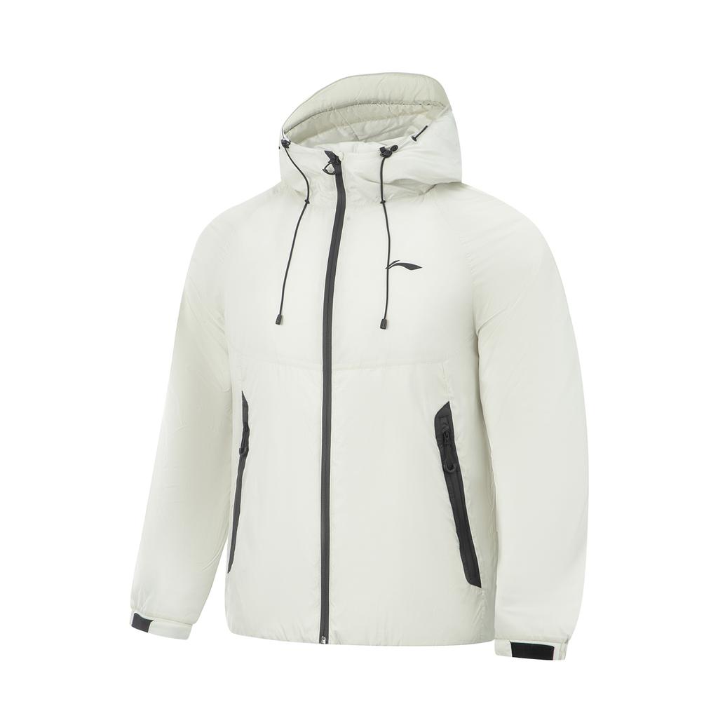 Li Ning Fitness Series Loose Hooded Logo Cotton Jacket Men Jacket AJMV257-1