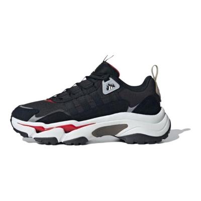 Citywalk Comfortable Lace-Up PU Fabric Synthetic Leather Wear-Resistant Breathable Low-Top Running Shoes Unisex Running Shoes Black IG2237