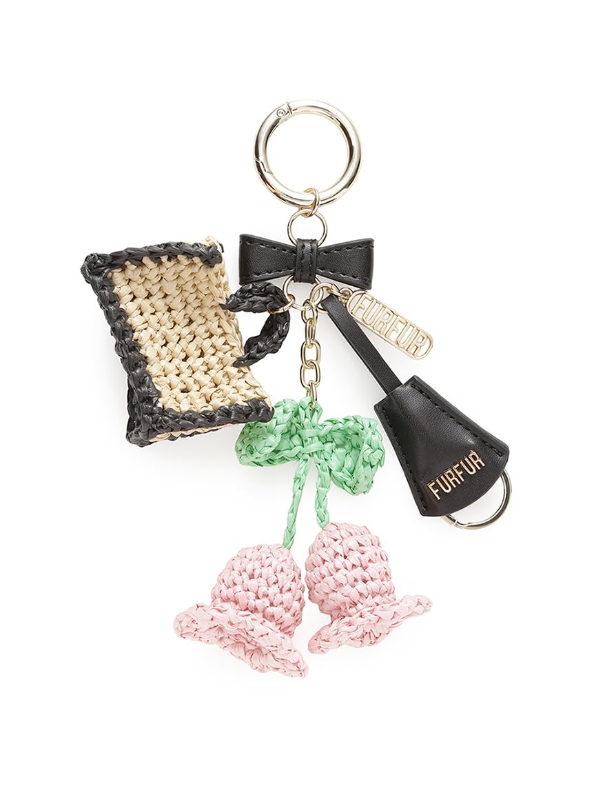 Raffia Motif Mix Charm RWGG261520 Pink Free Size [Furfur] Women s розовый