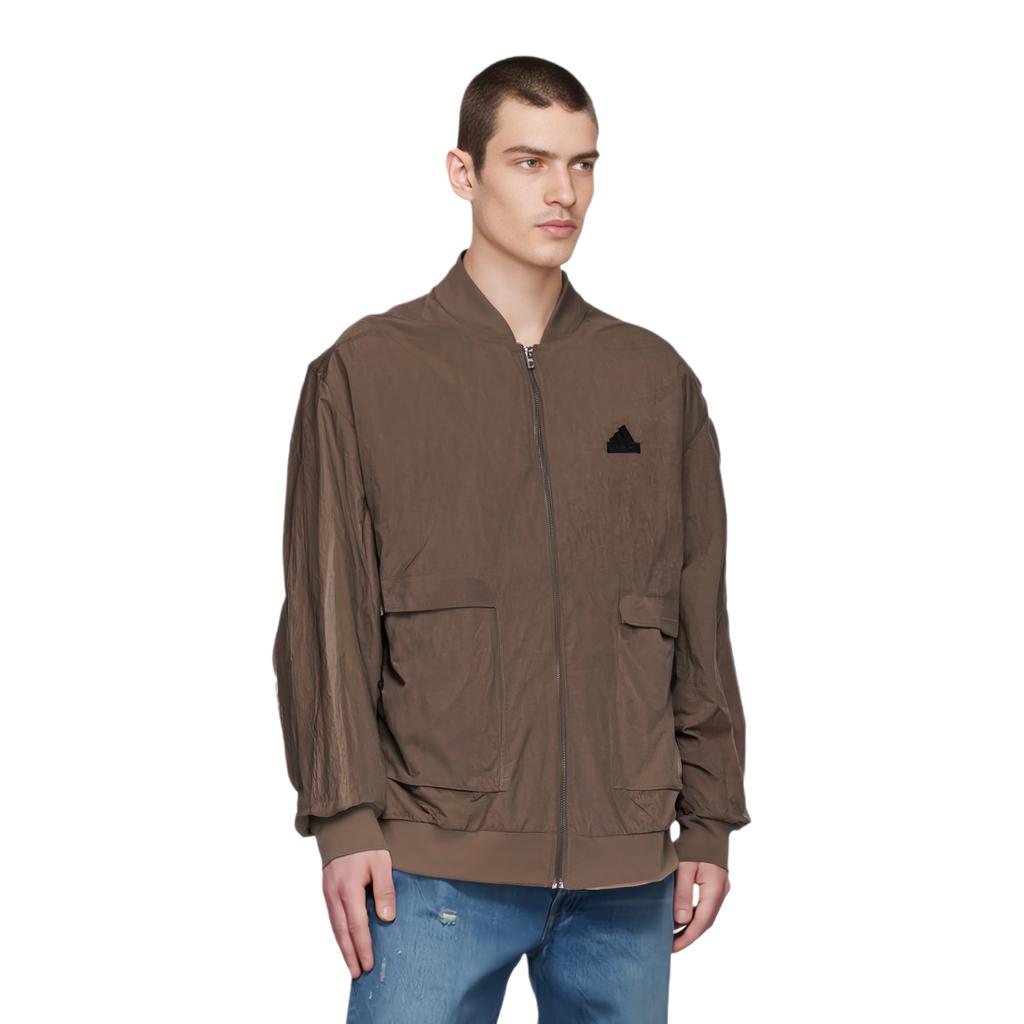 Adidas Comfortable Simple Versatile Workwear Long Sleeve Jacket Men Jackets Brown IY1503