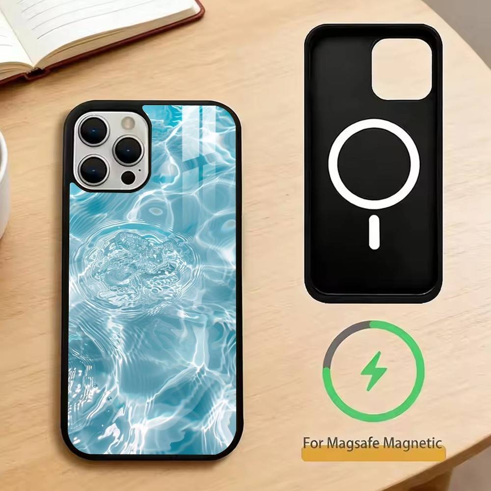 

The patterns of seawater Phone Case For iPhone17,16,15,14,13,12,11 Plus,Pro Magnetic with Magsafe Wireless Charging iPhone13