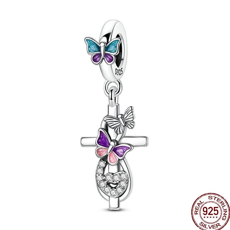 Copper Devil'S Eye Fatima Hand Charms Beads Tarot Cards Pendant Fit Original Bracelet Women Diy Jewelry Accessories