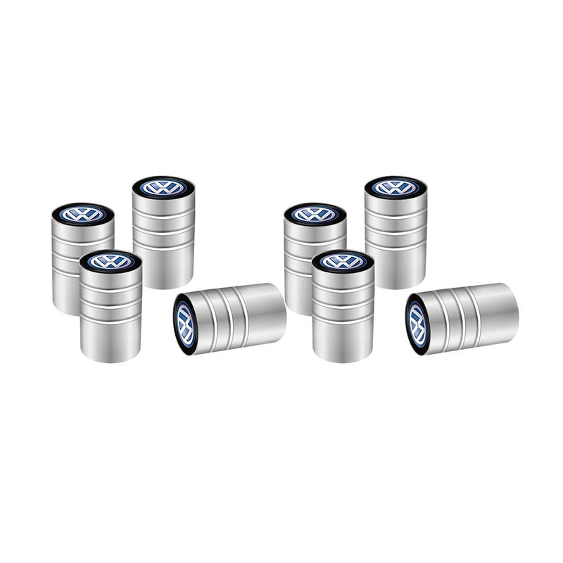 4/8Pcs Metal Car Wheel Tire Valve Caps Stem Case Cover For VW GTI Polo Golf Passat Tiguan Arteon Touareg CC Taigo Caddy Jetta T-