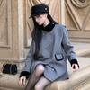 French Retro Double-Breasted Stand Collar Light Luxury Coat