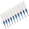 10pcs Tungsten Nose End Mill Blue Coated Spiral Router Bits Milling Machine Cutter Drill Bit CNC Rotary Burrs Set Tool(0.8mm)