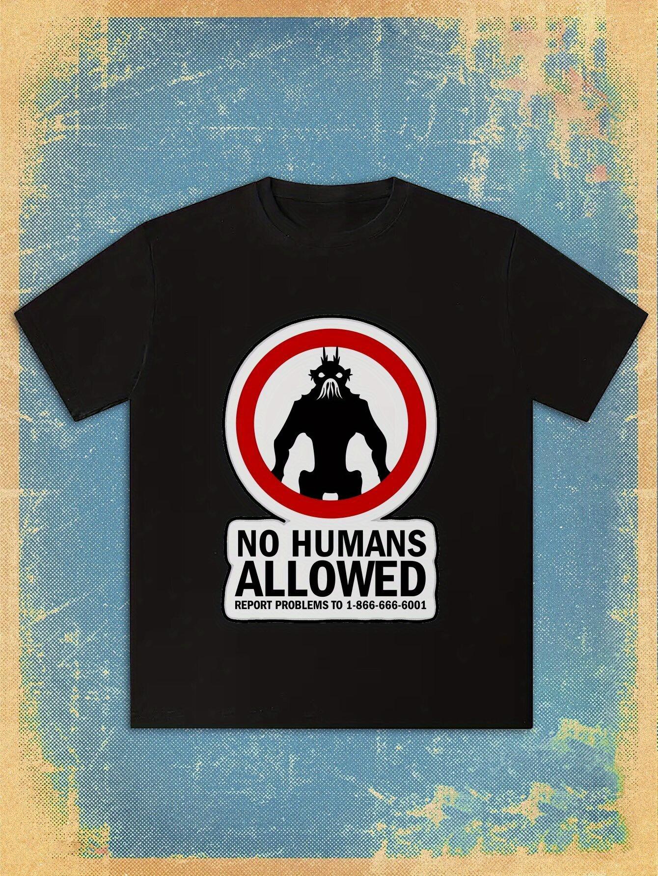 T-shirt  District 22.86cm Graphic - Sci-Fi Alien & Researcher Design XXL