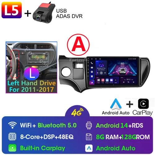 Car Radio For Toyota Aqua Prius C 2011-2017 Multimedia Automotive Autoradio Carplay Android Auto Wireless Video Car GPS WIFI