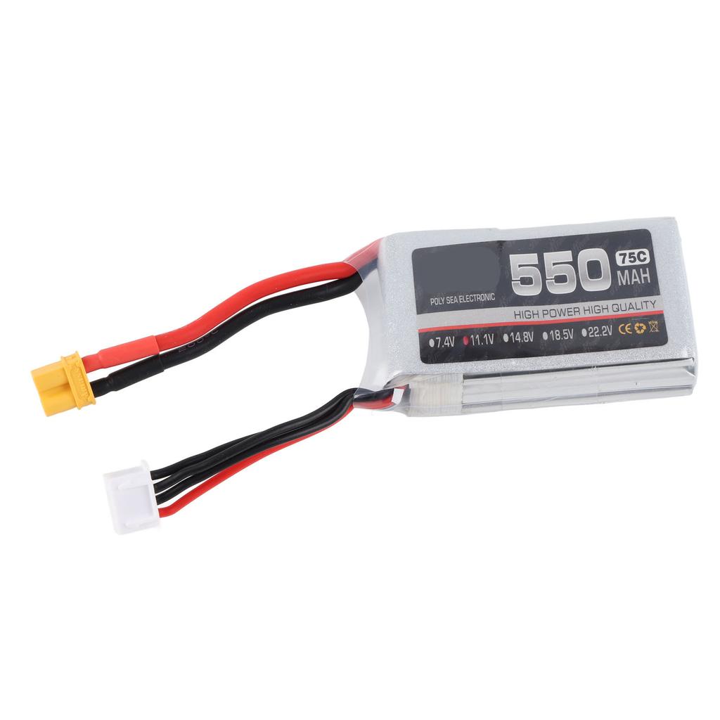 RC Lipo Battery 75C Lithium Polymer Stable 550mah XT30 Plug Lipo Battery for RC Helicopter 3S 11.1V