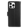 For iPhone 13 Pro Max Wallet Case with Dual Magnetic Clasp Litchi Textured Leather Flip Stand Phone Cover