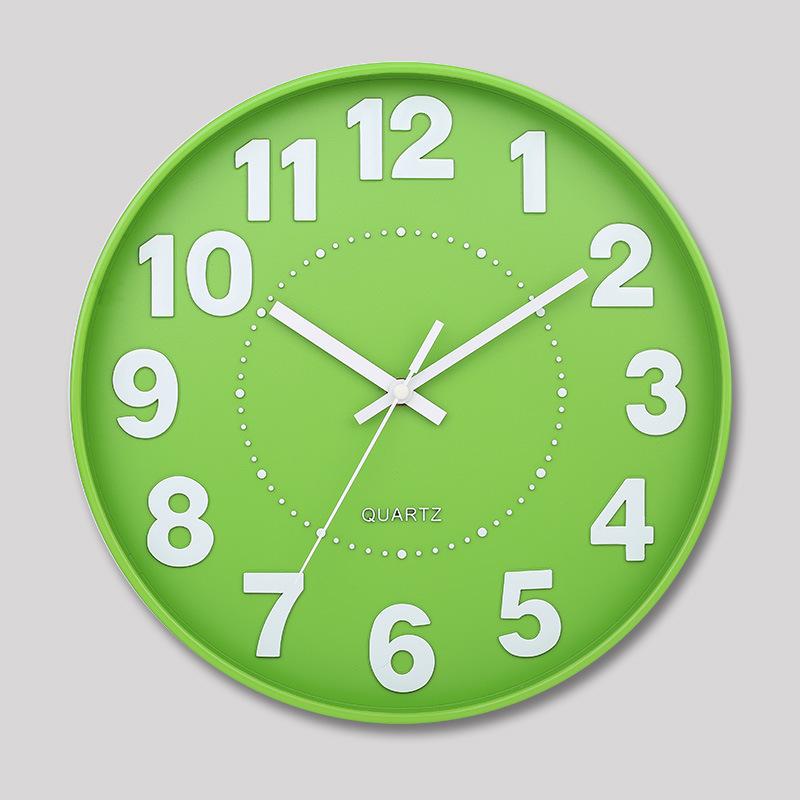 12 Inch 30CM Silent Wall Clock, Creative and Fashionable, Three-dimensional Digital Minimalist Clock for Home Living Room