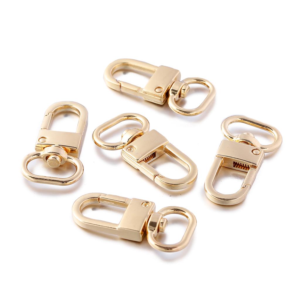 5Pcs/Lot Alloy Swivel Lobster Clasp Clips Key Hook Keychain Split Key Ring Findings Clasps for Keychains Jewelry Making Supplies