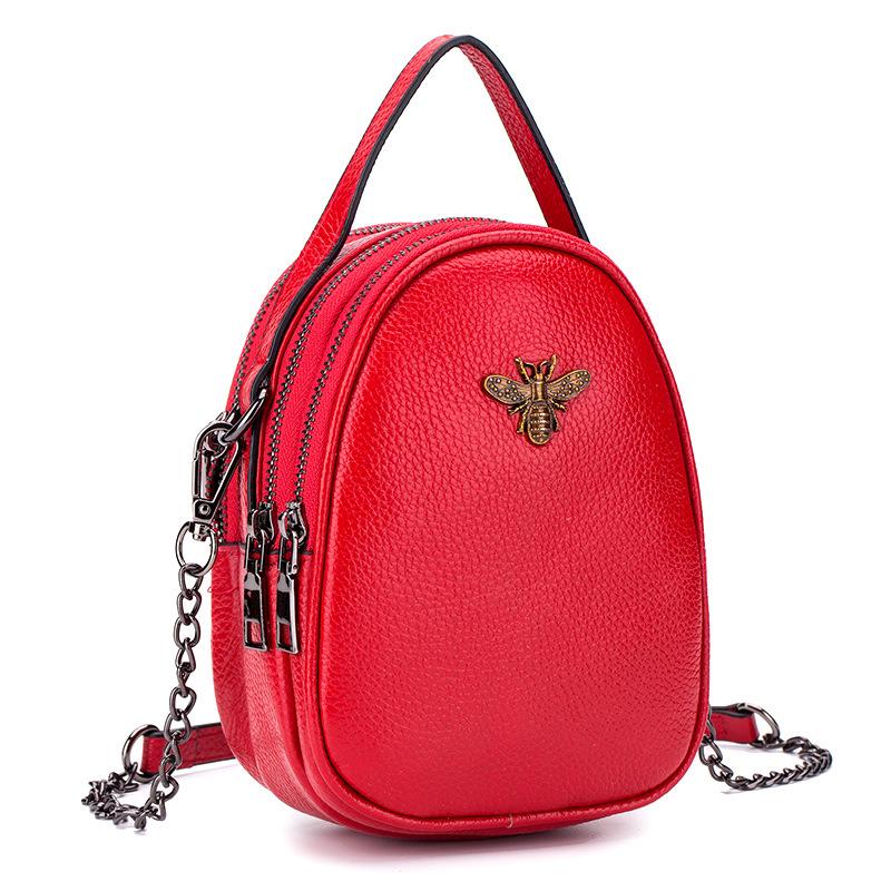 

Летняя маленькая сумка женская сумка для мобильного телефона женская сумка-мессенджер, сумка-яйцо универсальная портативная мягкая коровья кожа красный