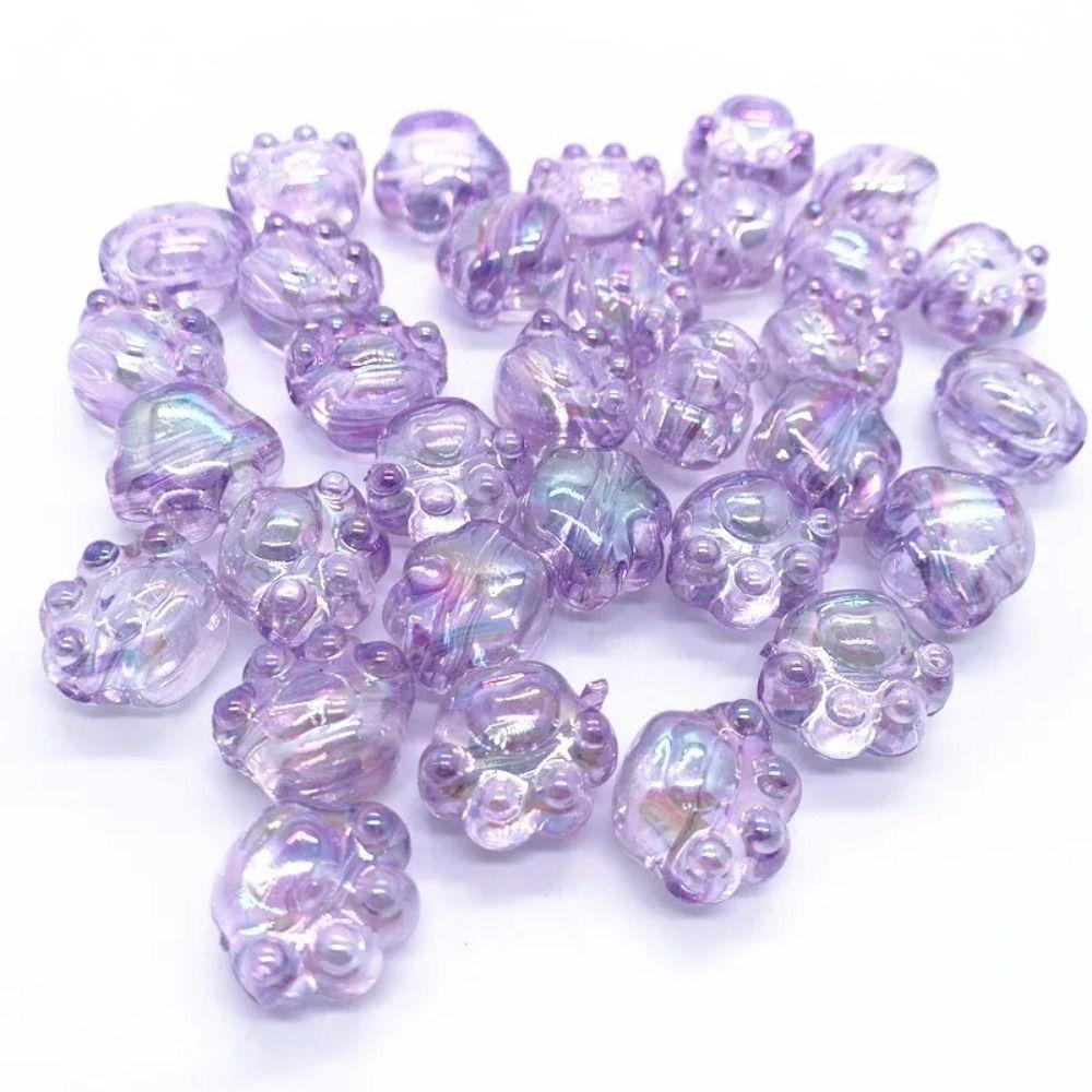 

10pcs Big Hole Cat Paw Beads Acrylic DIY Jewelry Making Beads Cat Paw DIY Chain Beaded Phone Chain