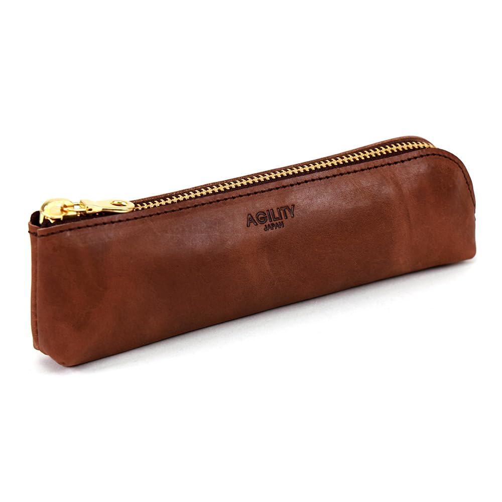AGILITY affa Ferret Pencil Case, Soft, Stylish, Cute, Genuine Leather, Slim Fit, for Men and Women