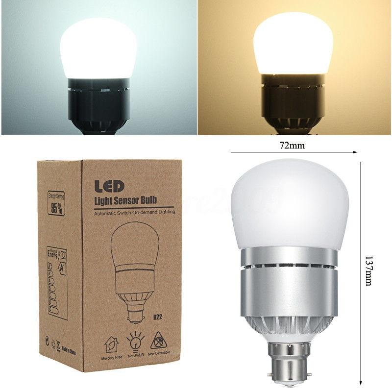 E27B22 12W Dusk To Dawn LED Lamp Bulb Auto Light Sensor Energy Saver AC 85 265V E27B22 12W Dusk To Dawn LED Lamp Bulb Auto Light Sensor Energy Saver AC 85 265V