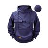 Men's Hooded Solid Color American Style Jacket - Trendy Autumn/Spring Sportswear