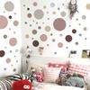 6Pcs/Set Polka Dot Pattern Decorative Wall Stickers Self Adhesive Removable PVC Decals