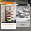 Kitchen Storage Rack - Multi-Functional 2/3 Tiered Wonder Rack With Serving Tray - No Drilling Required Foldable